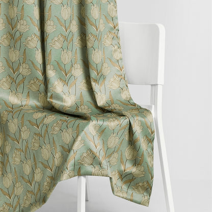 Blackout Digital Printed Pack Of 2 Curtain, Mist