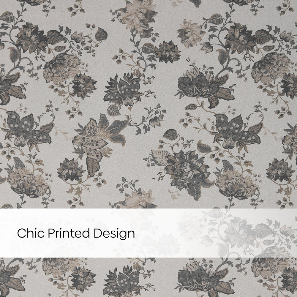 Blackout Digital Printed Pack Of 2 Curtain Chateau Botanique, Ash