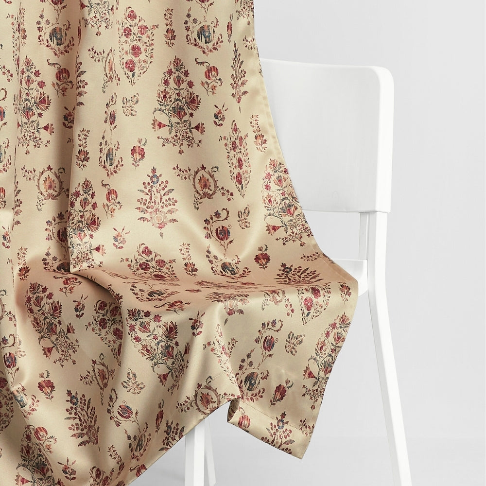 Blackout Digital Printed Pack Of 2 Curtain Vintage Courtyard, Multicolor