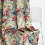 Floral Canvas Blackout Printed Curtain Pack Of 2, Multicolor