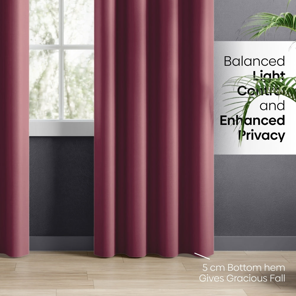 Blackout Solid Essential Drape - Pack of 2 Curtains