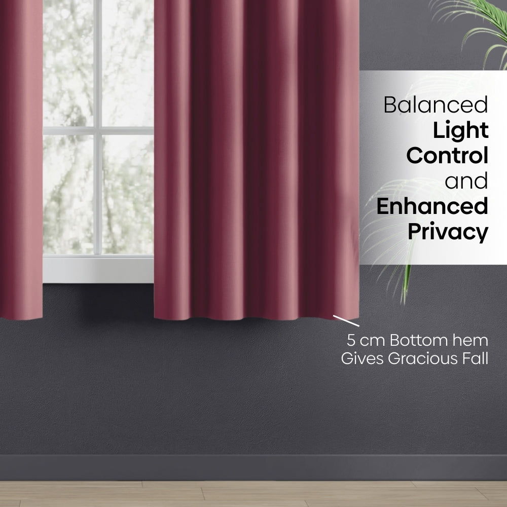 Blackout Solid Essential Drape - Pack of 2 Curtains