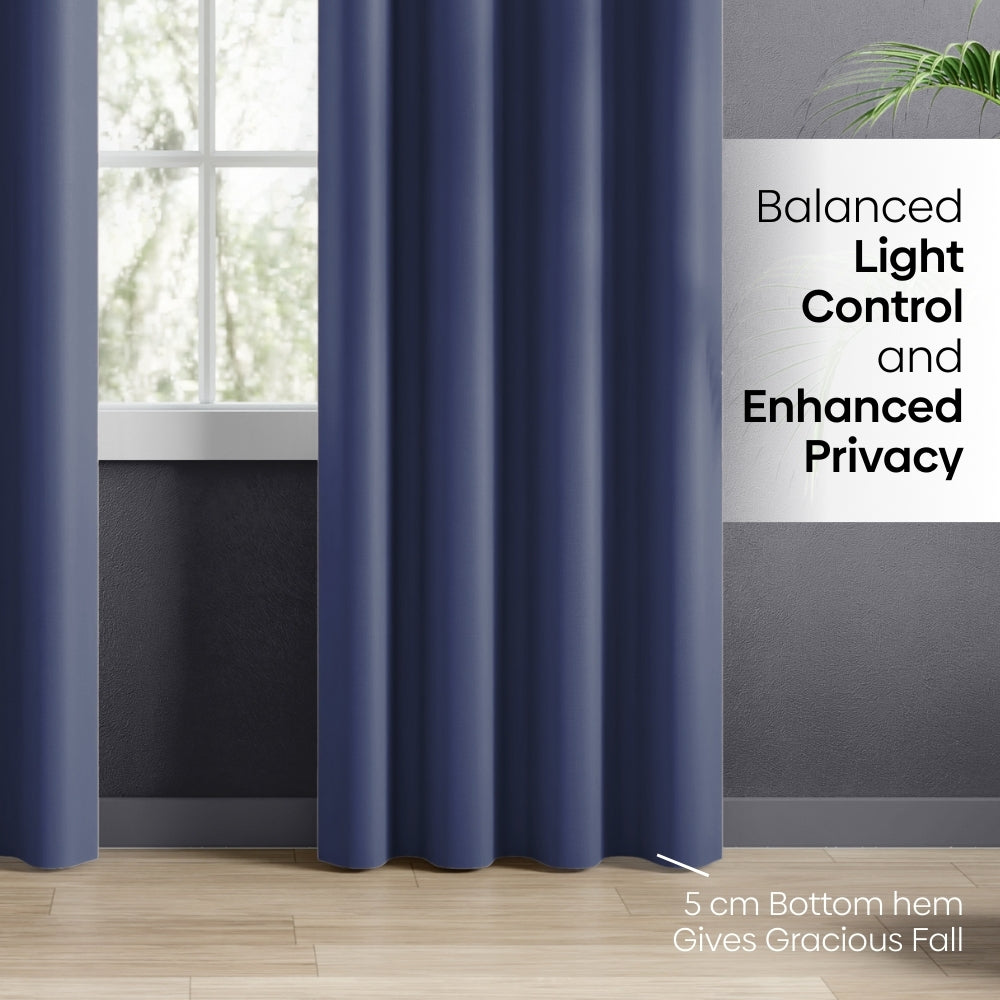 Blackout Solid Essential Drape - Pack of 2 Curtains