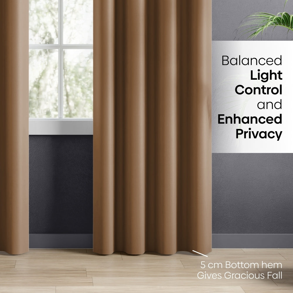 Blackout Solid Essential Drape - Pack of 2 Curtains