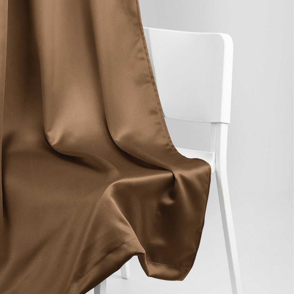 Blackout Solid Essential Drape Pack Of 2 Curtain, Taupe
