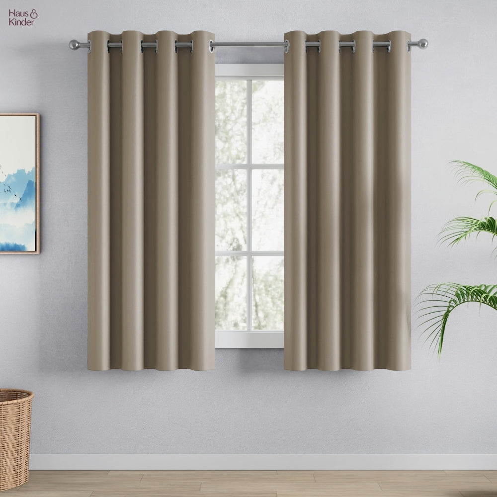 Blackout Solid Essential Drape Pack Of 2 Curtain, Metal Grey