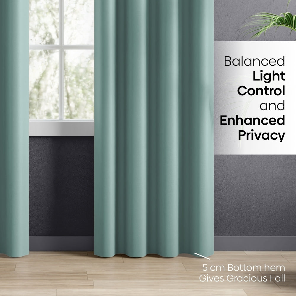 Blackout Solid Essential Drape - Pack of 2 Curtains