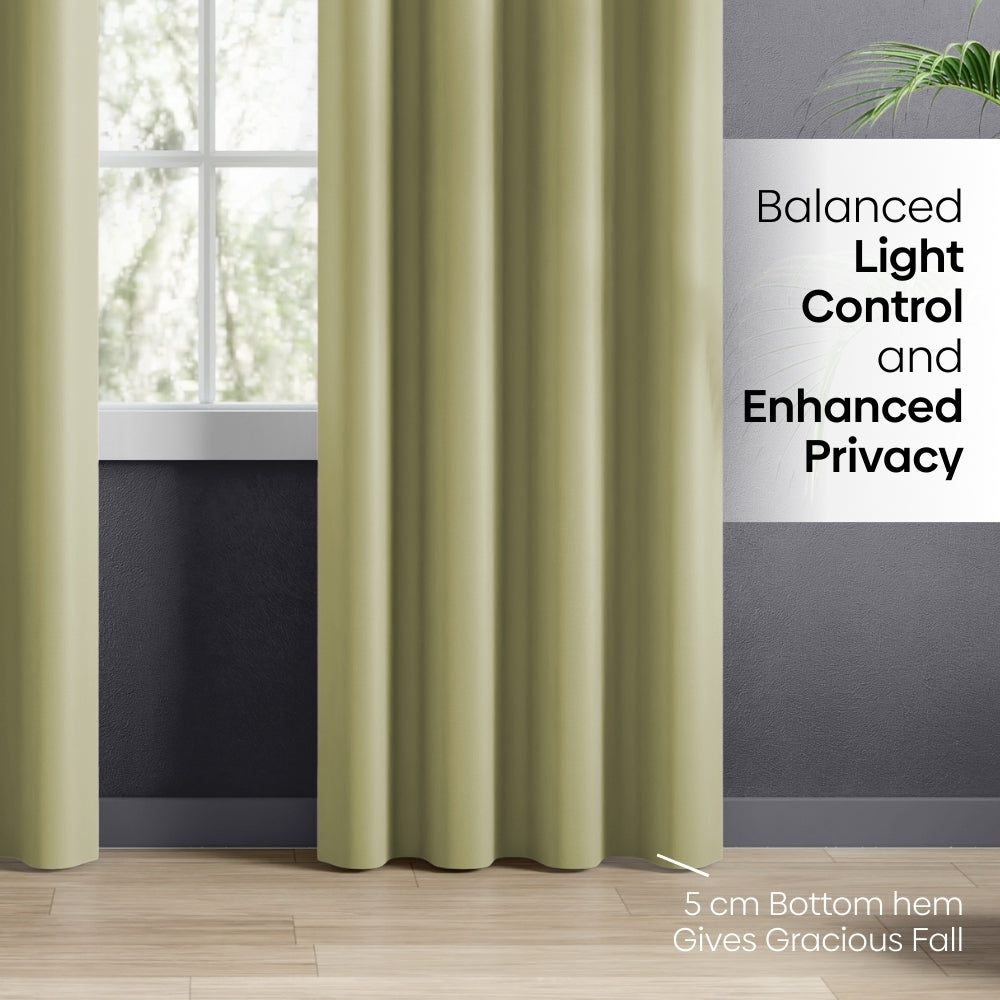 Blackout Solid Essential Drape - Pack of 2 Curtains