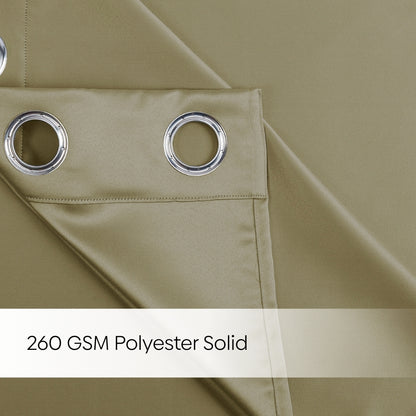 Blackout Solid Essential Drape Pack Of 2 Curtain, Pista Green