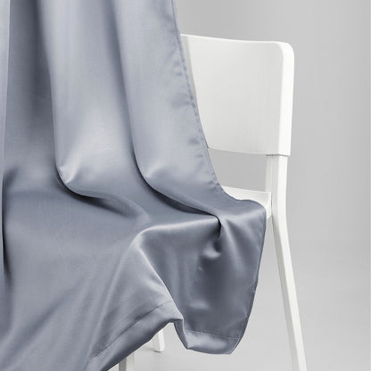 Blackout Solid Essential Drape Pack Of 2 Curtain, Ash Grey