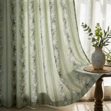 Cotton Printed Curtain Vintage Posy, Sage Green - Cotton Printed Curtains | haus & kinder