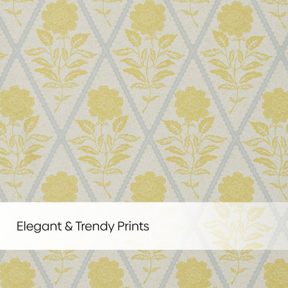 Cotton Printed Pack Of 2 Curtain Sorbet, Yellow