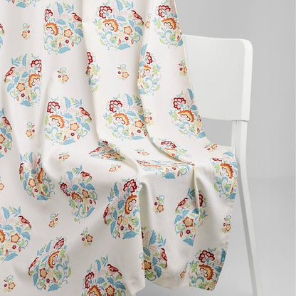 Cotton Printed Pack Of 2 Curtain Whispering Songbird, Multicolor