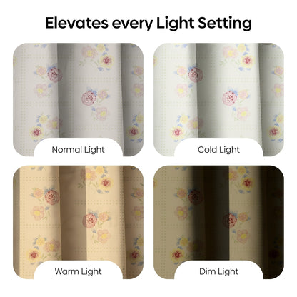 Cotton Printed Pack Of 2 Curtain Floral Siesta, Pink