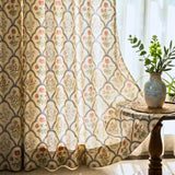 Cotton Printed Pack Of 2  Curtain Classic Trellis, Multicolor