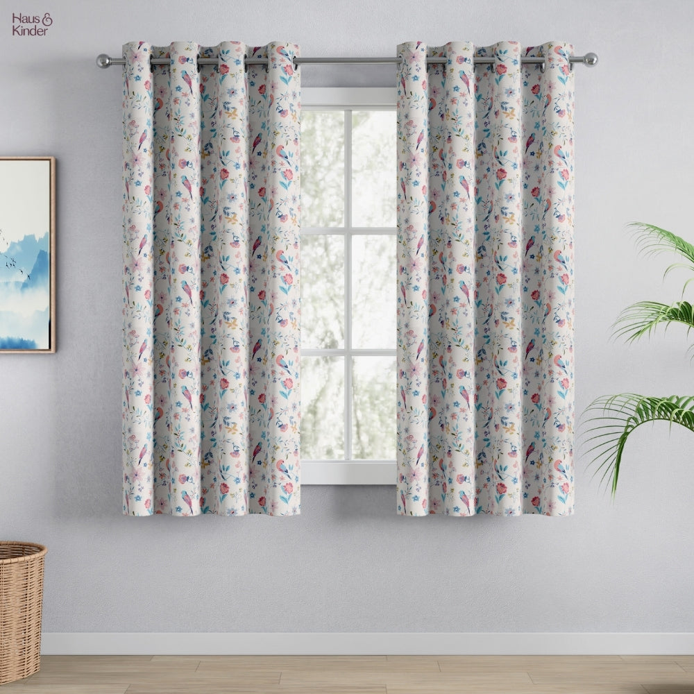Cotton Printed Pack Of 2 Curtain Exotic Wings, Multicolor