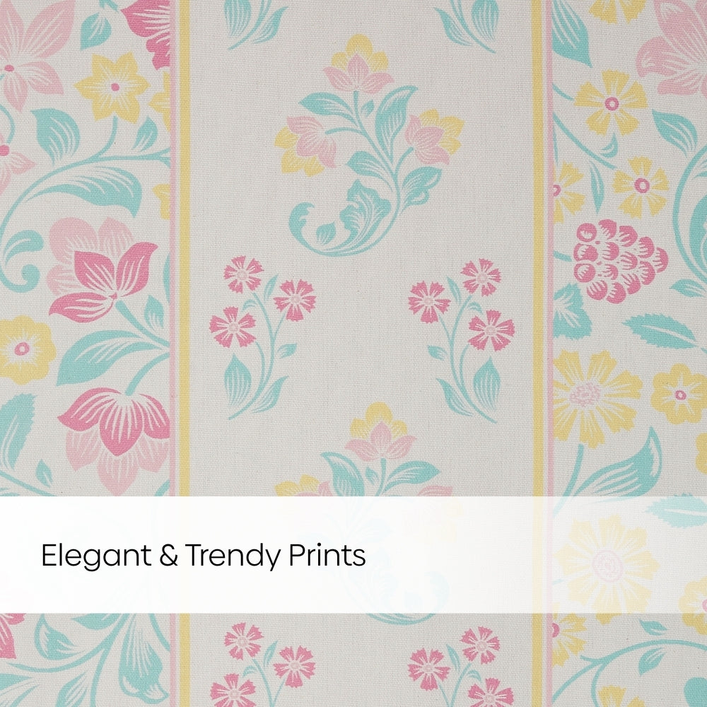 Cotton Printed Pack Of 2 Curtain Pastel Grove, Multicolor