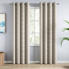 Cotton Printed Pack Of 2 Curtain Manor Beige - Cotton Printed Curtains | haus & kinder