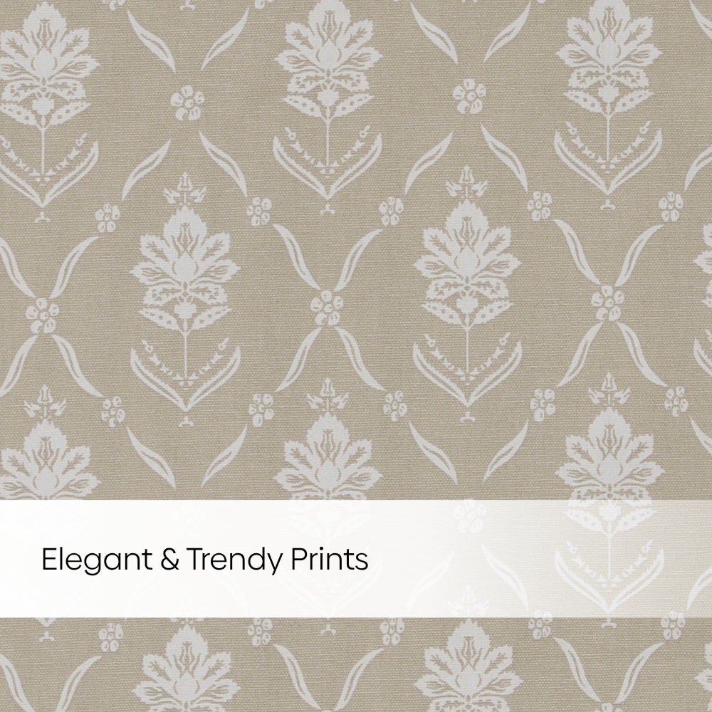 Cotton Printed Pack Of 2 Curtain Manor Beige