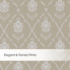 Cotton Printed Pack Of 2 Curtain Manor Beige - Cotton Printed Curtains | haus & kinder