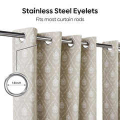 Cotton Printed Pack Of 2 Curtain Manor Beige - Cotton Printed Curtains | haus & kinder
