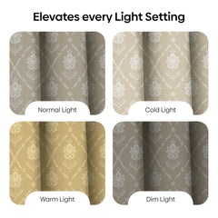 Cotton Printed Pack Of 2 Curtain Manor Beige - Cotton Printed Curtains | haus & kinder