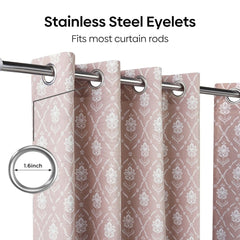 Cotton Printed Pack Of 2 Curtain Manor Blush - Cotton Printed Curtains | haus & kinder