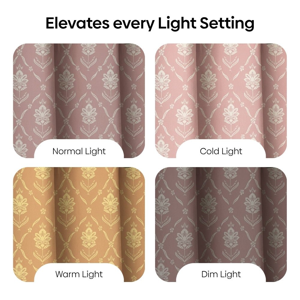 Cotton Printed Pack Of 2 Curtain Manor Blush - Cotton Printed Curtains | haus & kinder