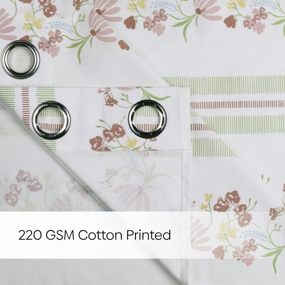 Cotton Printed Pack Of 2 Curtain Maison Fleurée Multicolor