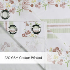 Cotton Printed Pack Of 2 Curtain Maison Fleurée Multicolor - Cotton Printed Curtains | haus & kinder