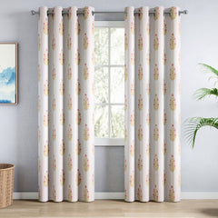 Cotton Printed Pack Of 2 Curtain Serene Rosalia Pink - Cotton Printed Curtains | haus & kinder
