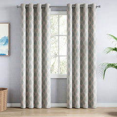 Cotton Printed Pack Of 2 Curtain Curtain Ciel Botanique Blue - Cotton Printed Curtains | haus & kinder