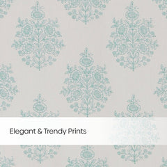 Cotton Printed Pack Of 2 Curtain Curtain Ciel Botanique Blue - Cotton Printed Curtains | haus & kinder