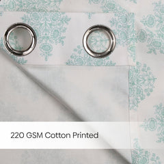 Cotton Printed Pack Of 2 Curtain Curtain Ciel Botanique Blue - Cotton Printed Curtains | haus & kinder