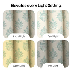 Cotton Printed Pack Of 2 Curtain Curtain Ciel Botanique Blue - Cotton Printed Curtains | haus & kinder