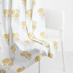 Cotton Printed Pack Of 2 Curtain Curtain Soleil Botanique Yellow - Cotton Printed Curtains | haus & kinder