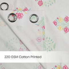Cotton Printed Pack Of 2 Curtain Meadow of Petals Multicolor - Cotton Printed Curtains | haus & kinder