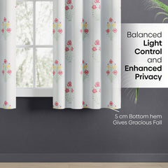 Cotton Printed Pack Of 2 Curtain Meadow of Petals Multicolor - Cotton Printed Curtains | haus & kinder