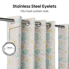 Cotton Printed Pack Of 2 Curtain Rosaline Multicolor - Cotton Printed Curtains | haus & kinder