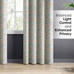 Cotton Printed Pack Of 2 Curtain Rosaline Multicolor - Cotton Printed Curtains | haus & kinder