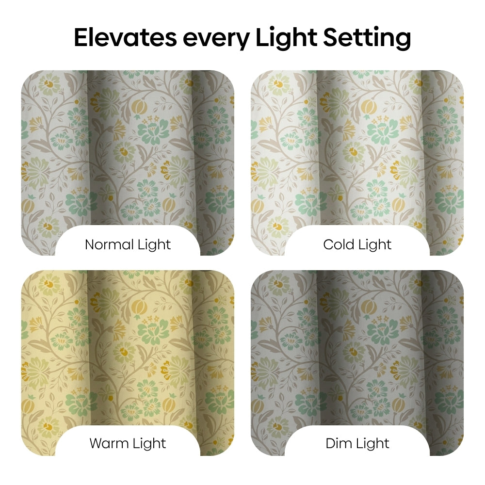 Cotton Printed Pack Of 2 Curtain Rosaline Multicolor