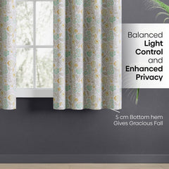 Cotton Printed Pack Of 2 Curtain Rosaline Multicolor - Cotton Printed Curtains | haus & kinder