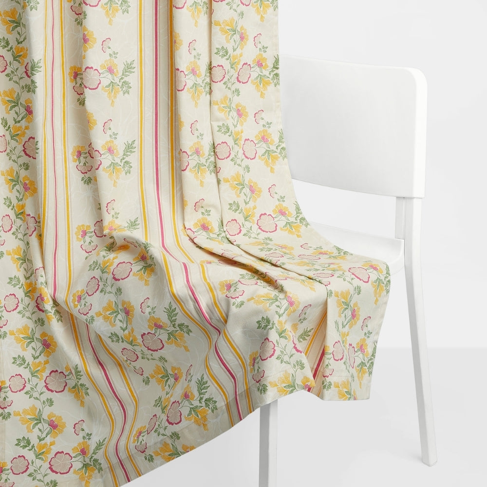 Cotton Printed Pack Of 2 Curtain Petaline Multicolor