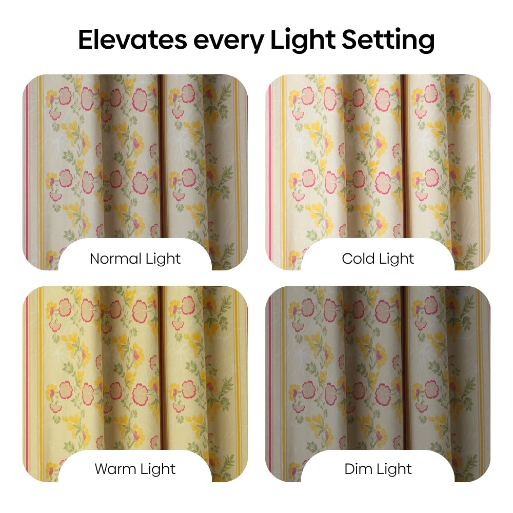 Cotton Printed Pack Of 2 Curtain Petaline Multicolor