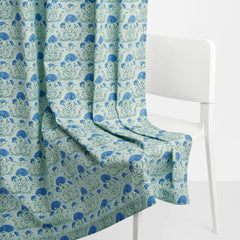 Cotton Printed Pack Of 2 Curtain Rosette Blue - Cotton Printed Curtains | haus & kinder