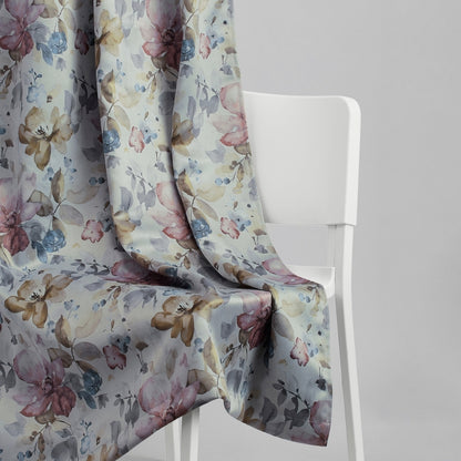 Polyester Printed Blackout Window Curtains Petal Poetry, Multi