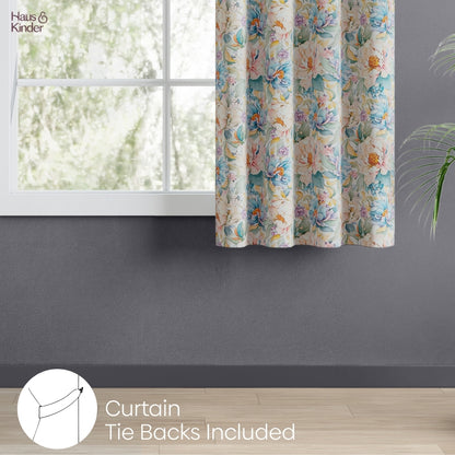Polyester 3-Pass Blackout Curtain Blossom Serenade, Multicolor