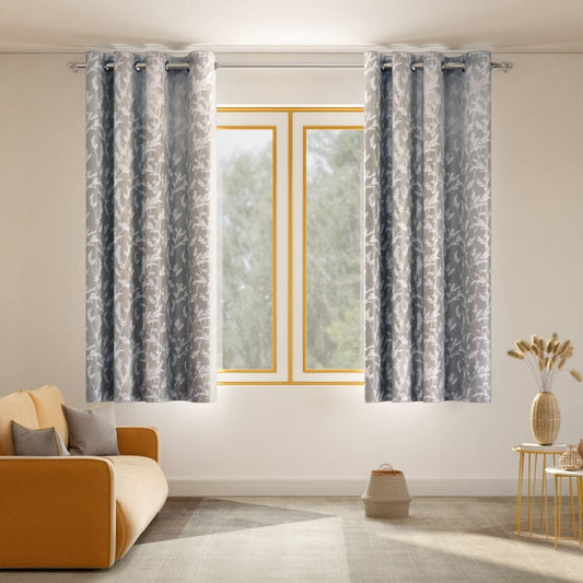 Whispering Willows Curtain Set, Slate