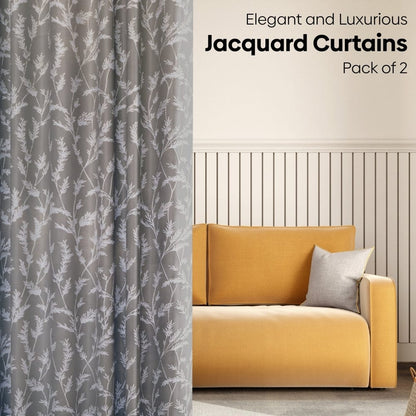 Whispering Willows Curtain Set, Slate