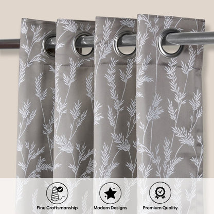 Whispering Willows Curtain Set, Slate